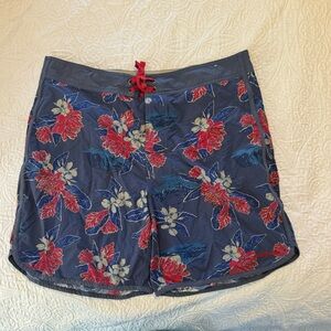 Patagonia Floral Swim Shorts - Blue and Red